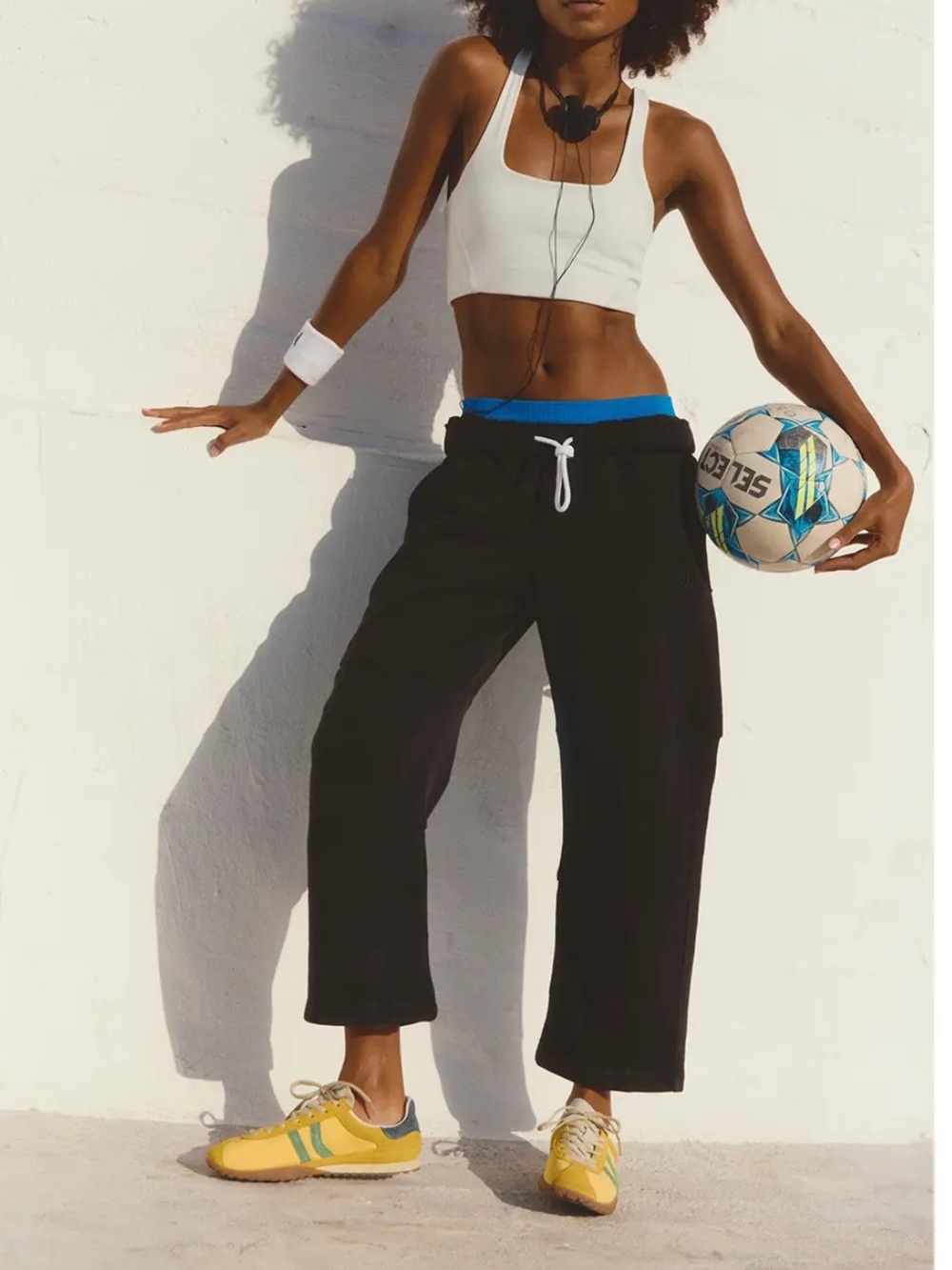 Free People Black Barrel Track Pants